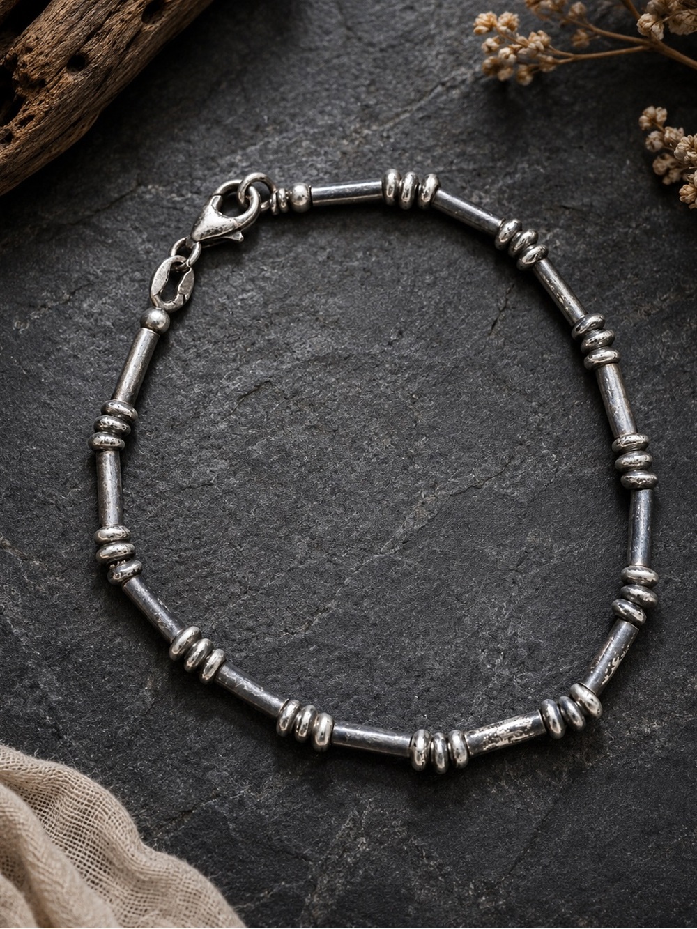 Vintage Italian 925 Sterling Silver Artisan-Style Bracelet
